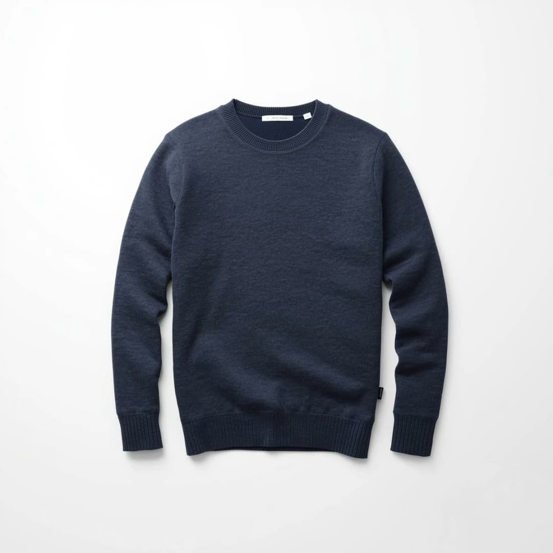 Men's Lightweight Merino Wool Sweater (Grey Melange)