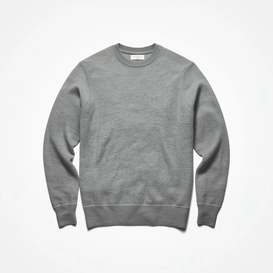 Men's Lightweight Merino Wool Sweater (Deep Navy)