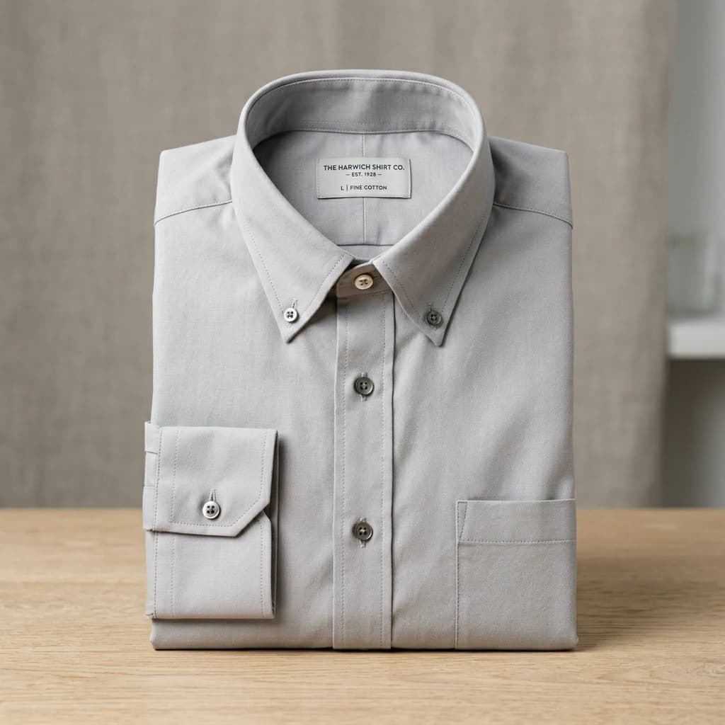 Men's Smart Cotton Button-Up Shirt