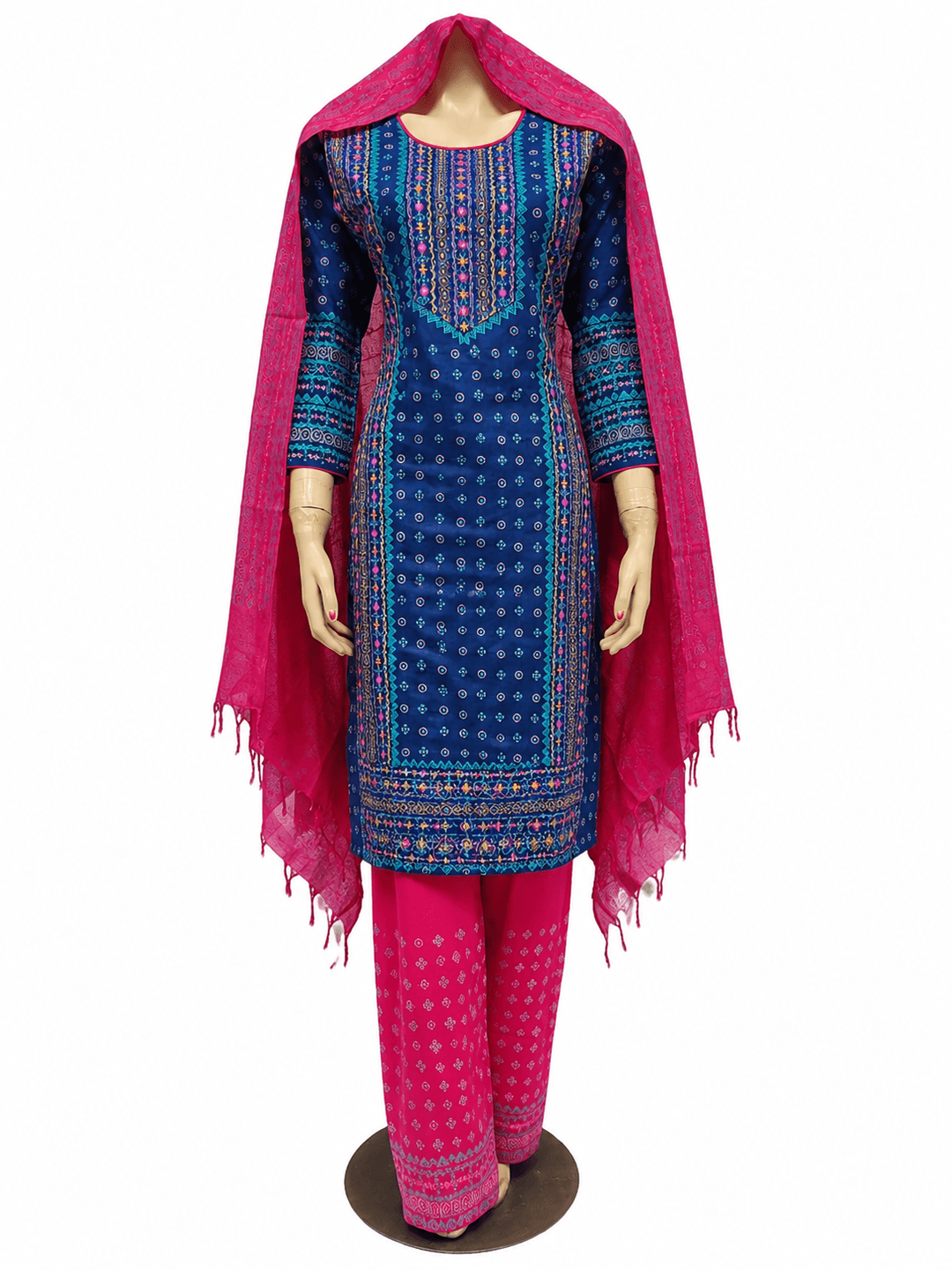 Women's Traditional Embroidered Three Piece Dress