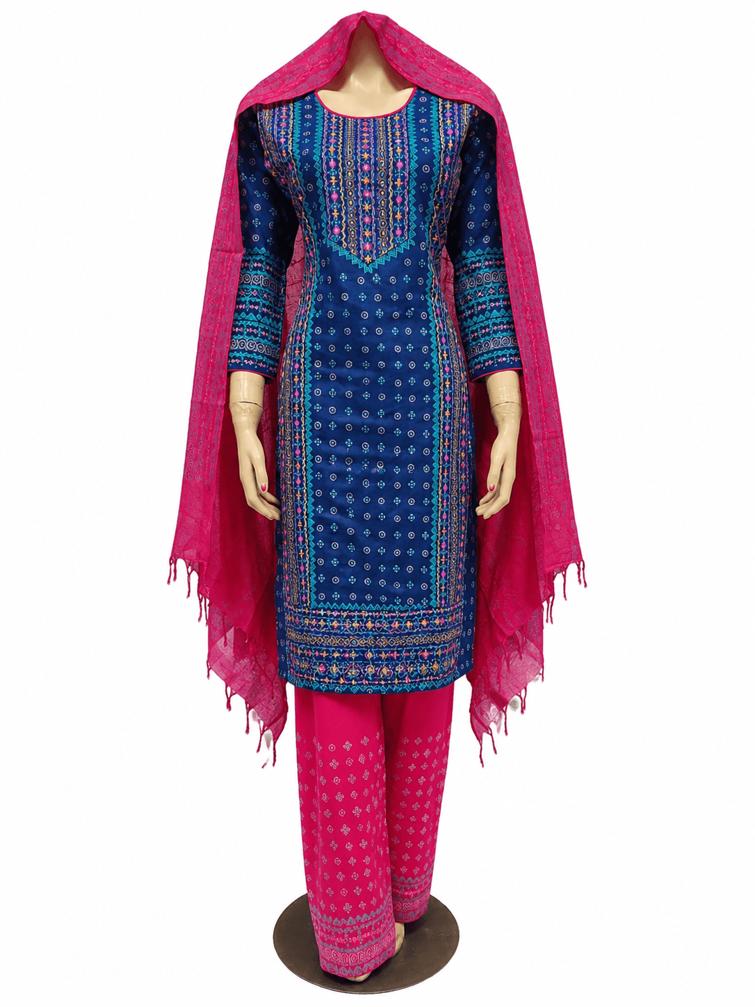 Women's Traditional Embroidered Three Piece Dress