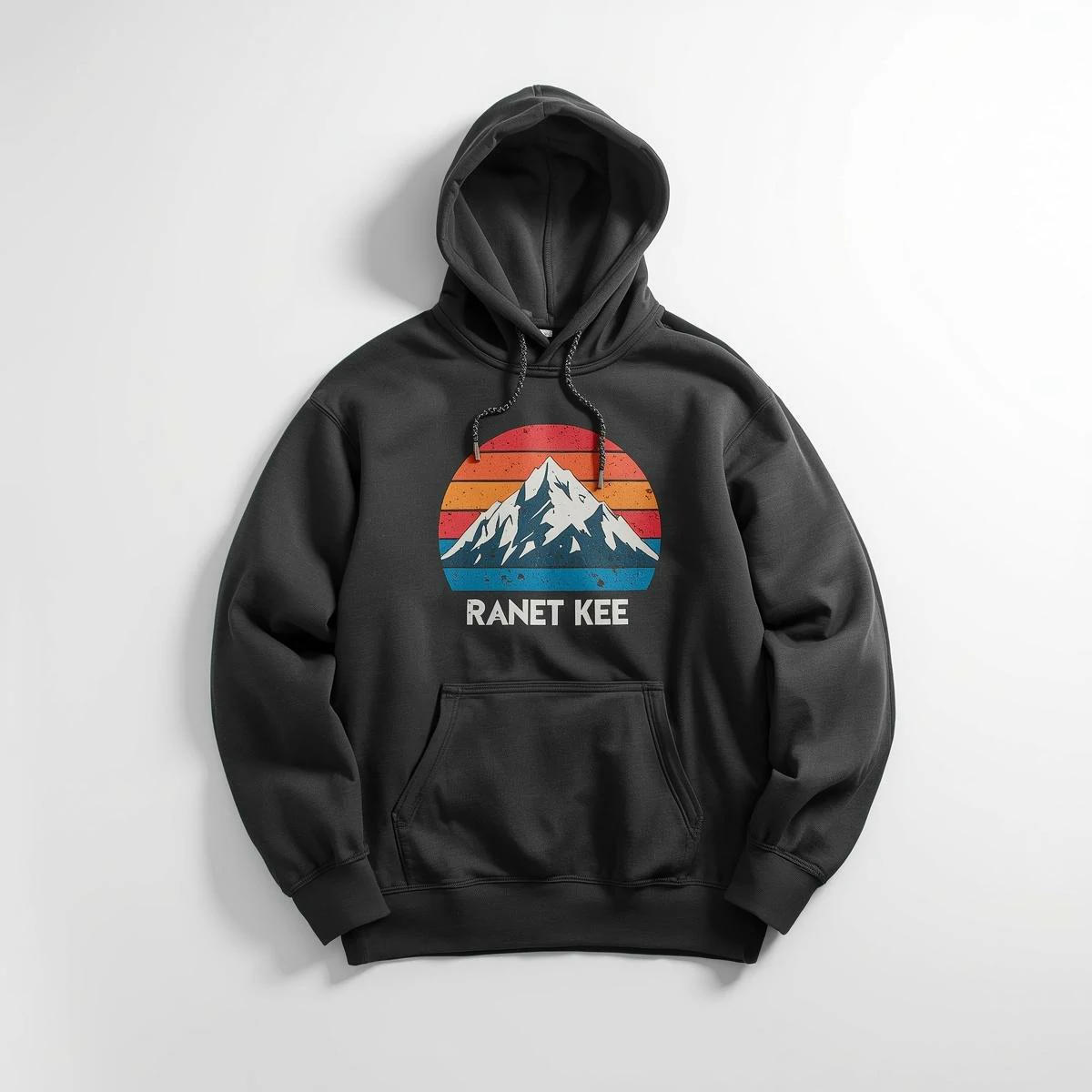 Kids Vintage Graphic Print Hoodie (Forest Green)